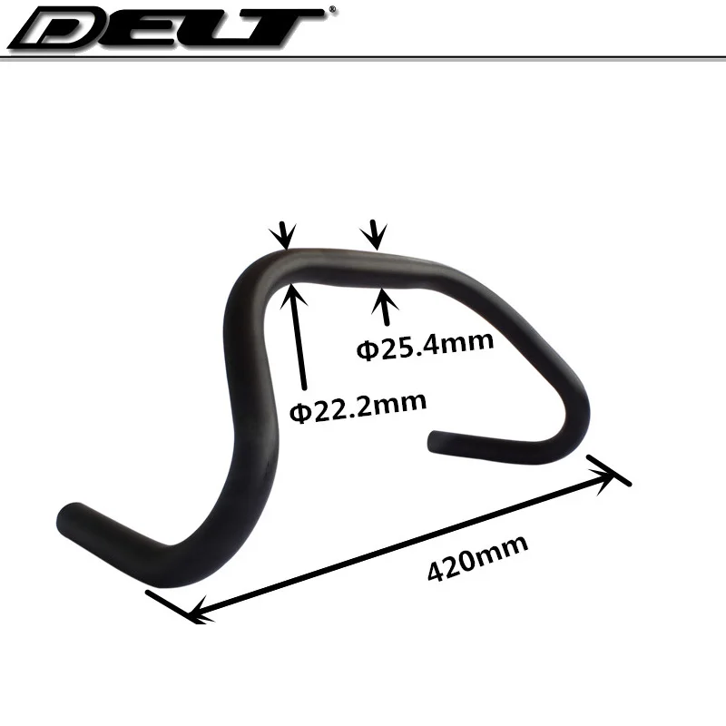 5 цветов фиксированная Шестерня дорожный велосипед Руль велосипеда 25,4x22,2x420 мм изогнутая ручка бар сплав красный черный серебристый золотой синий