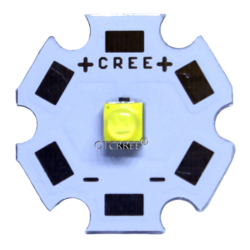 10 шт. CREE XTE индикатор XT-E 1-5 Вт светодиодный излучатель нейтральный белый 4000-4500 к; Холодный белый 6500-7000 к светодиодный с 20 мм PCB