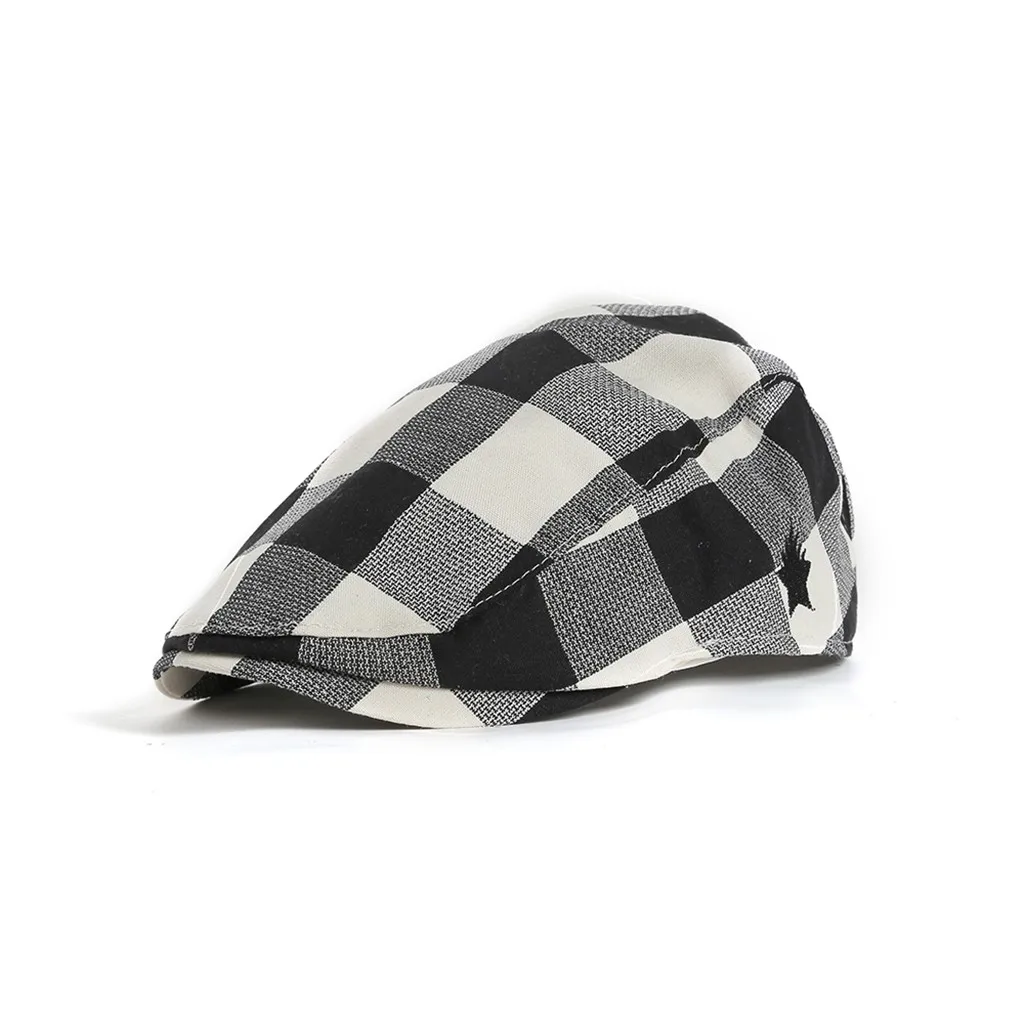 

Lattice Pattern Children's Star Pattern Duck Tongue Painter Beret Boys And Girl
