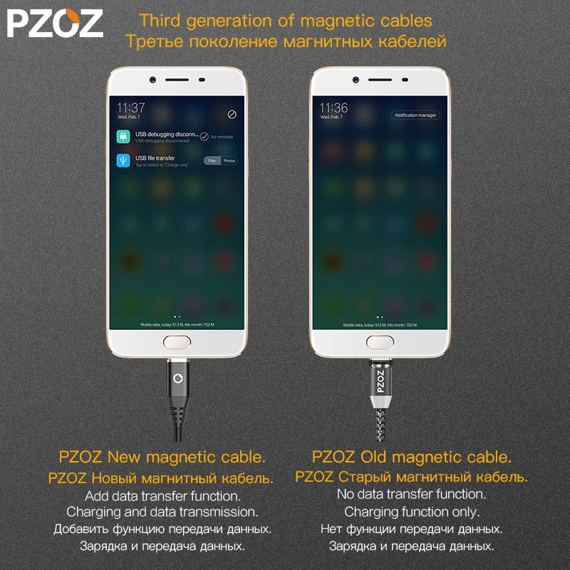  PZOZ Magnetische Kabel Für iphone 8 7 6 Schnelle Ladegerät Ladekabel Magnet Kabel Für iphone x 10 S