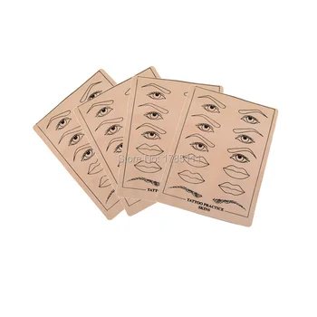 

5PCS 14.5*19.5cm Top Quality Permanent Makeup Eyebrow lips Tattoo Practice Skin Training Skin Set For Beginners