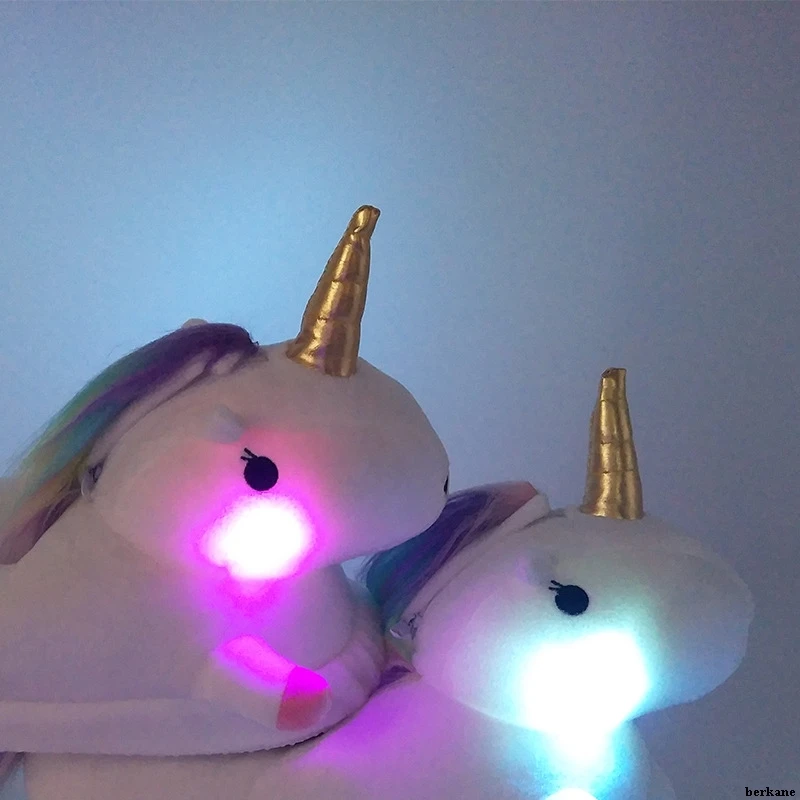Unicorn Slippers Licorne Led Bed White Flats Winter Warm Wing Plush 2018 Adult Cartoon Women Unisex Home Indoor Shoes Light Cute