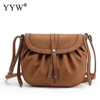 

2018 New Leather Female Shoulder Bags Crossbody Bag Diy Soft Casual Small Women Messenger Bag Vintage Brown Blue Brown Handbags