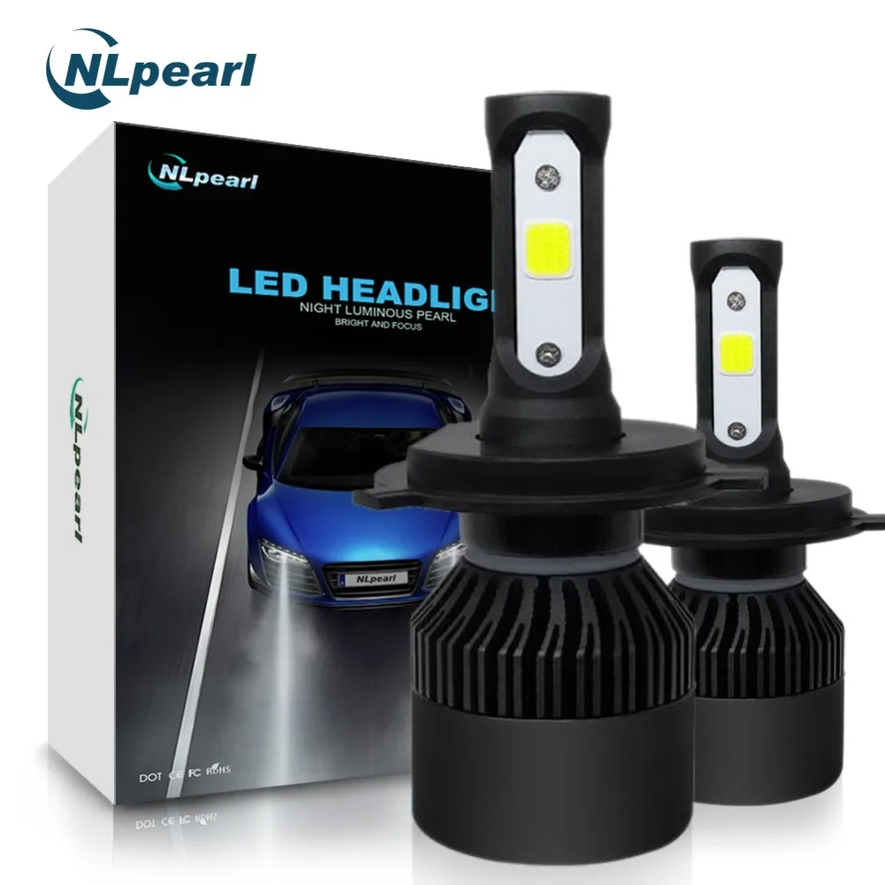 NLpearl 2x S2 COB Led H4 головной светильник лампы 72W фары для 8000LM H1 H8 H9 H11 светодиодные