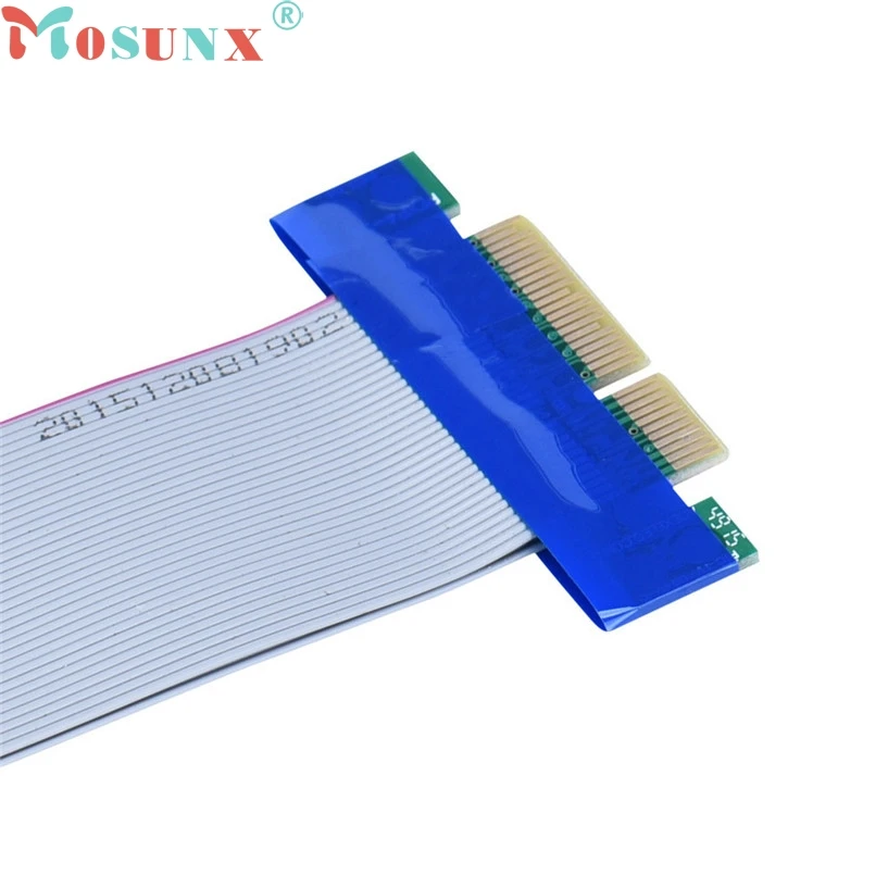 Mosunx Новый Mecall PCI E Express удлинитель гибкий ленточный 4х до 16Х Riser Card Оптовая Продажа