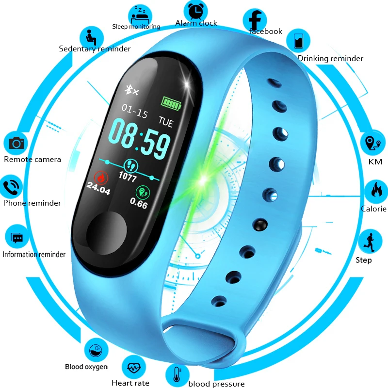 

New Women Smart Watch Men Heart Rate Blood Pressure oxygen Sleep Monitor Pedometer Fitness Sport Smart Bracelet For Android IOS