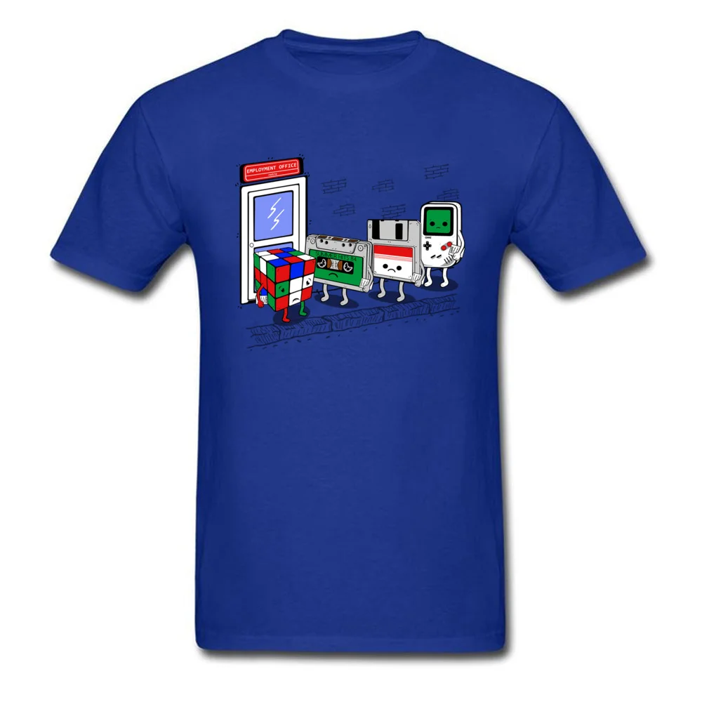 Mens Tops T Shirt employment office v2 10191 On Sale Print T Shirt 100% Cotton Fabric Short Sleeve Custom Clothing Shirt O-Neck employment office v2 10191 blue