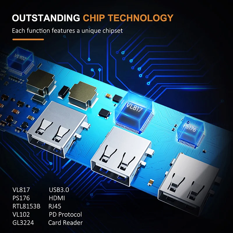 Usb концентратор с 4 портами USB 3 0 адаптер Type C 1 PD для ноутбука MacBook Samsung Galaxy S9/S8/Note 9 C229|