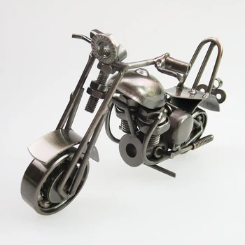 

ZOCDOU 1 Piece 15cm Metal Welding Motorcycle Desk DIY Motorbike Motor Bicycle Coche Van Model Miniature Home Craft Ornaments