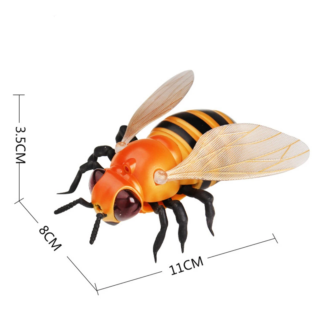 Infrared Remote Control Realistic Fake Bee RC Reptile Insects Prank Toy Practical Joke Scary Trick - Party Christmas & Halloween