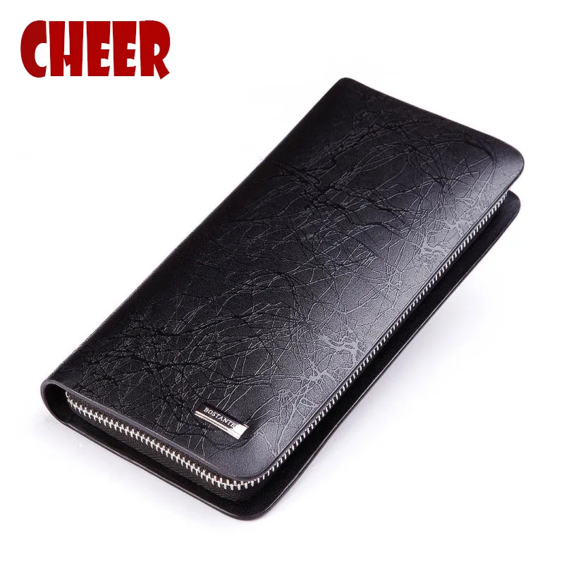 

Genuine Leather wallet men fashion Long section coin pocket purse Casual Clutch Luxury Portfolio High-capacity multi-card purses