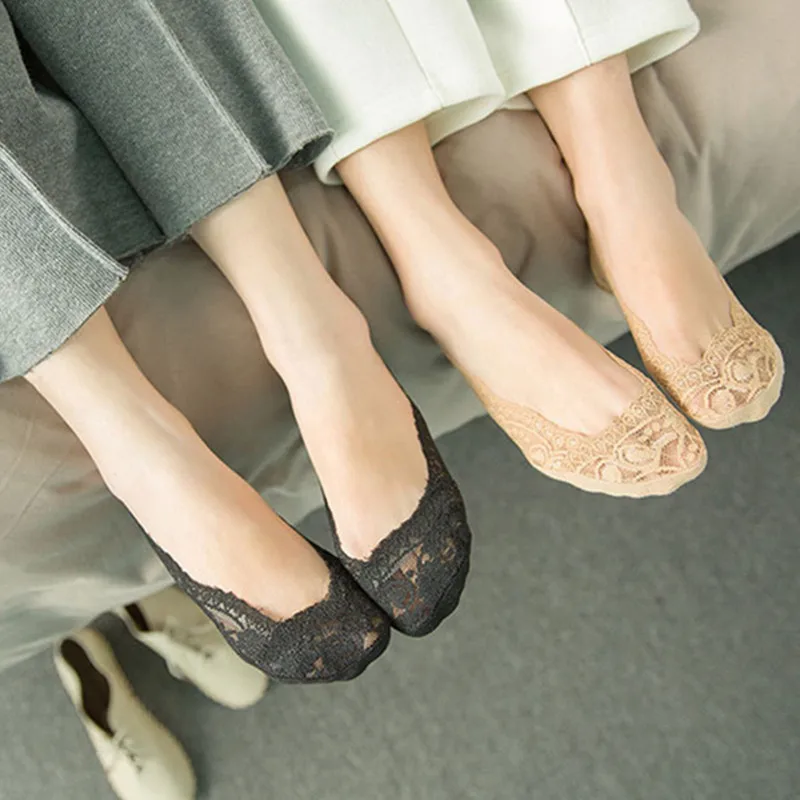 lace antiskid invisible liner no show peds 2017 spring summer nylon