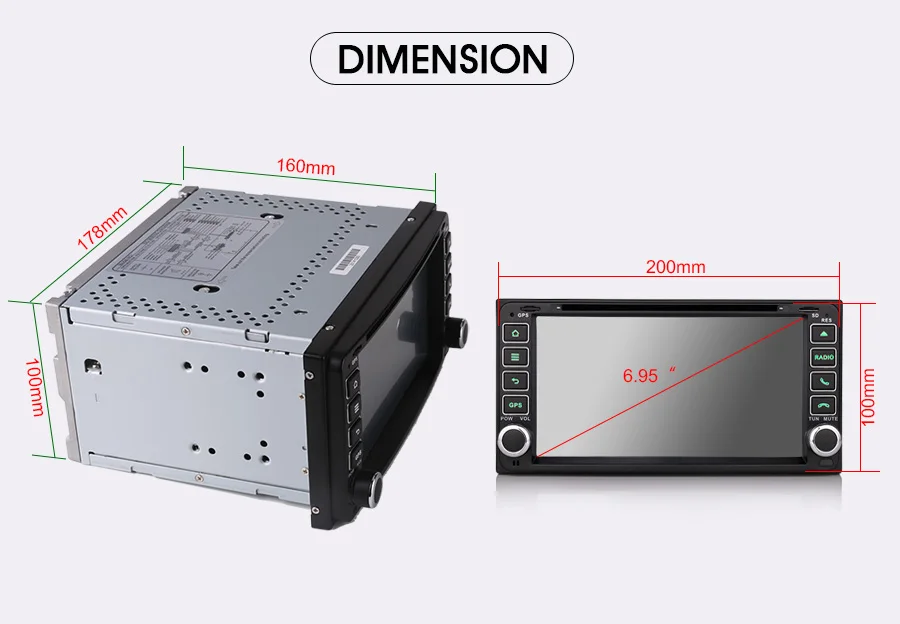 Perfect Erisin ES8863C 7" Android 8.0 Octa core 4G RAM Car DVD Player  DAB+  For  toyota Universal Cars 21