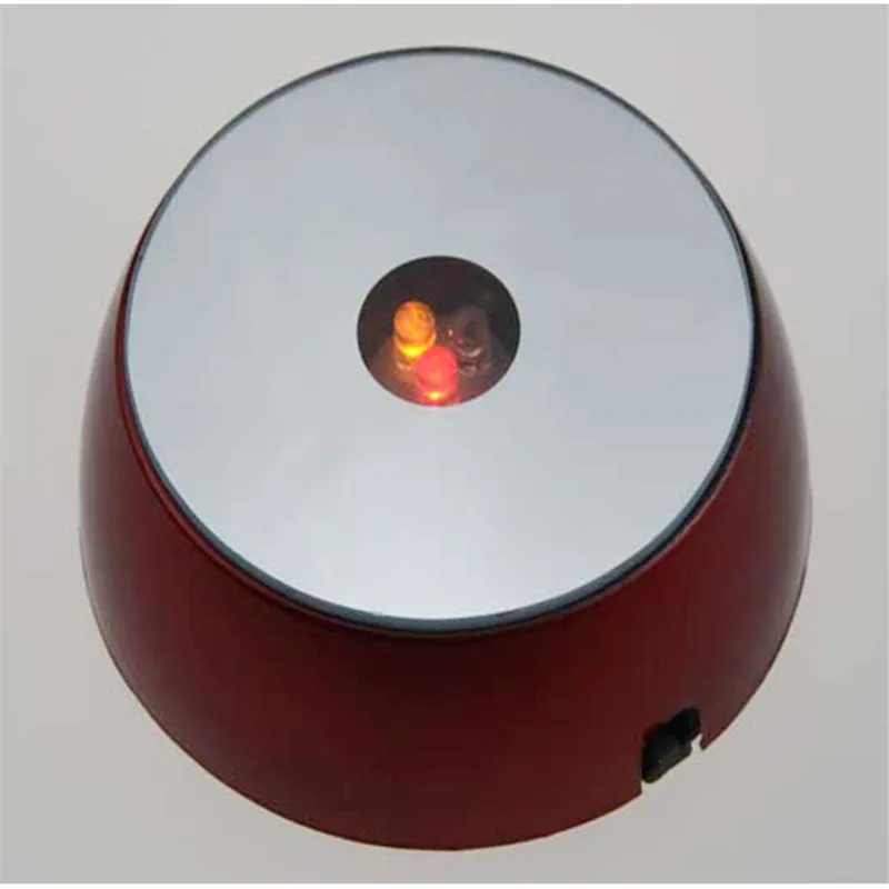CLAITE светодиодный светильник с кристаллами, цветной/белый кристалл, серебристый круглый светодиодный светильник, подставка для стекла, прозрачный