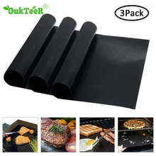 Tapis de cuisson pour Barbecue, 3 pièces, réutilisable, Portable et antiadhésif, feuille de cuisson pour Barbecue, pique-nique en plein air, ustensile à succès