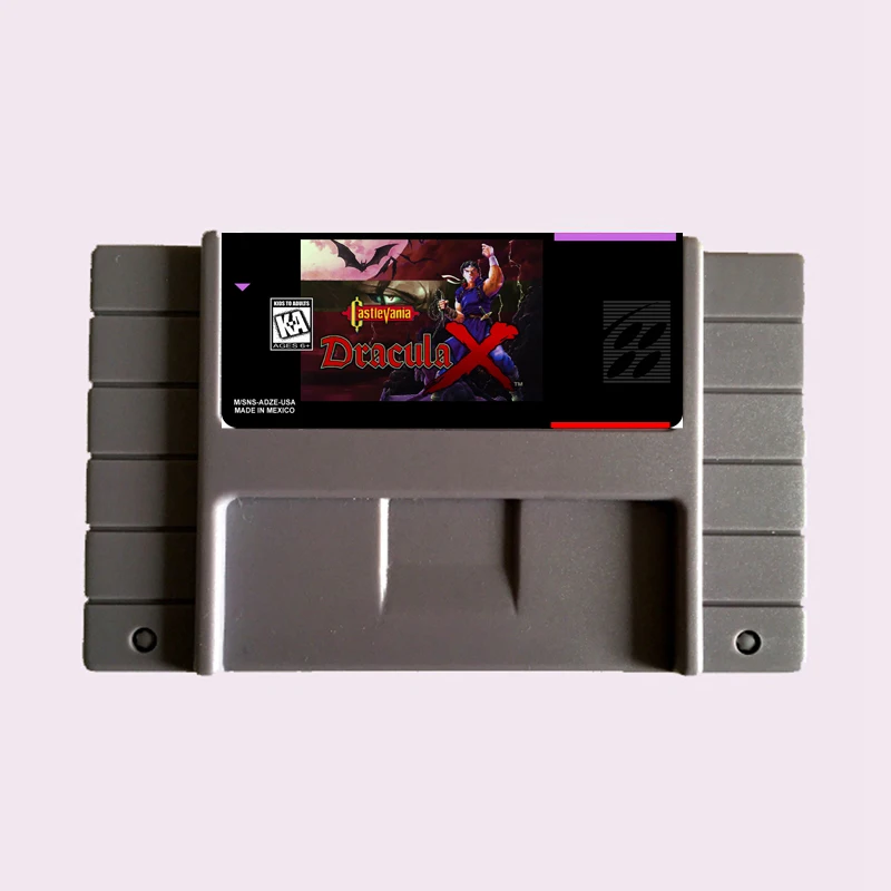 Высокое качество 16 бит Castlevania Dracula X NTSC большая серая игровая карта для