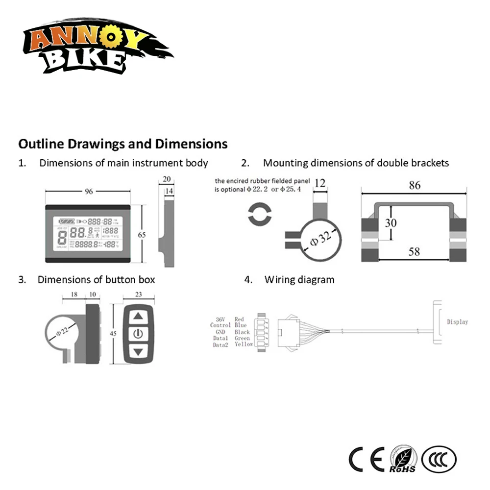 Perfect LCD Display For Electric Bike 24V 36V 48V 60V 72V Intelligent KT LCD3 Control Panel E-bike Conversion Parts Black Free Shipping 4 Perfect LCD Display For Electric Bike 24V 36V 48V 60V 72V Intelligent KT LCD3 Control Panel E-bike Conversion Parts Black Free Shipping 4
