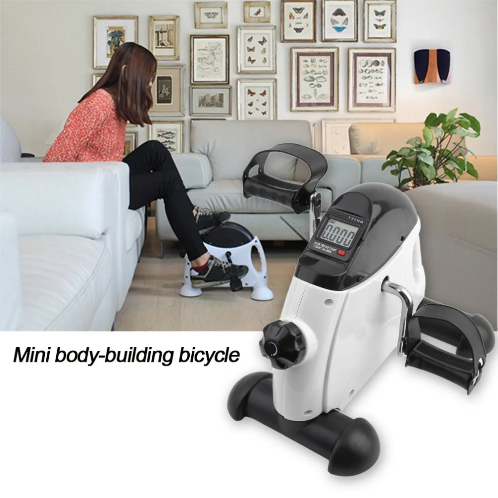 

2019 Top Quality JY-8207 Mini Exerciser Cycling Fitness Mini Pedal Exercise Black and white Bike Indoor 4 Legs With LCD Display