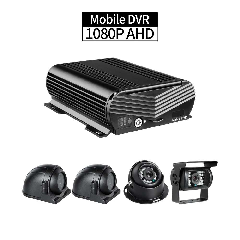 Автомобильный мобильный видеорегистратор 4 канальный 1080P HDD MDVR с 1