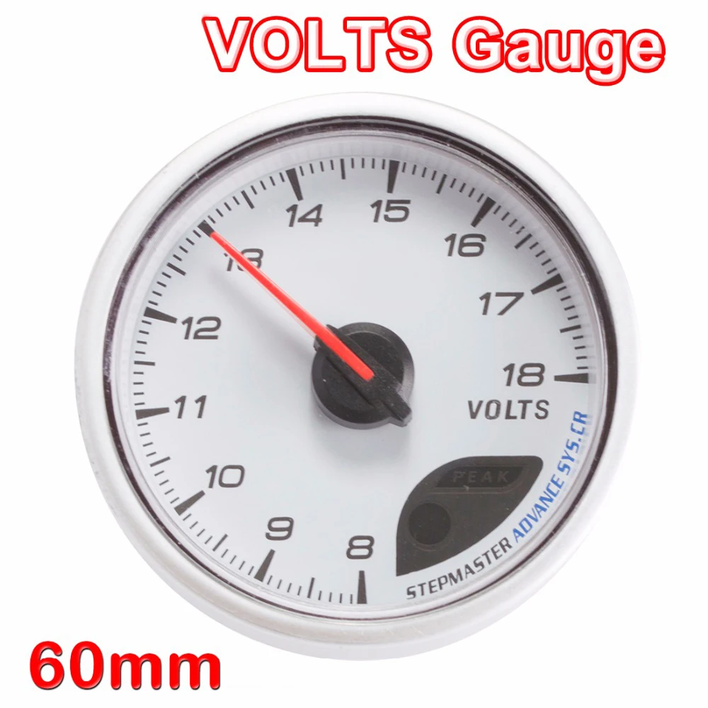 DRAGON GAUGE VOLTS Car Gauge 60mm 818V Volt Meters Mechanical Meter