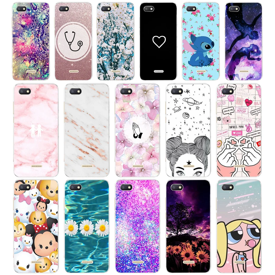 

3 Xiaomi Redmi 6A case silicone cover 5.45" TPU Cartoon case on for Xiaomi redmi 6a redmi6a coque fundas phone bumper housing