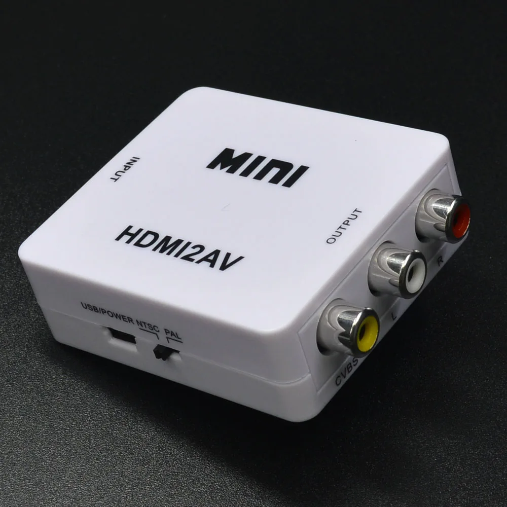 CHIPAL 1080P для преобразователя HDMI в AV Mini HDMI2AV RCA CVBS адаптер композитное видео NTSC PAL Scaler