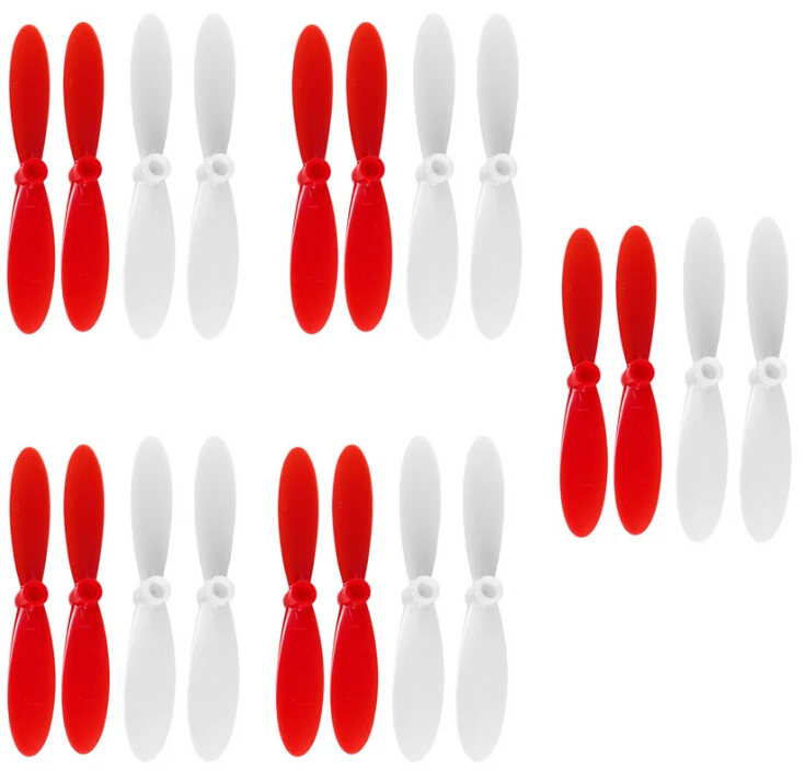 60 шт. ротора винты лезвия красные, черные реквизит для Hubsan X4 H107 H107-A35 H107D H107C H107L Quadcopter