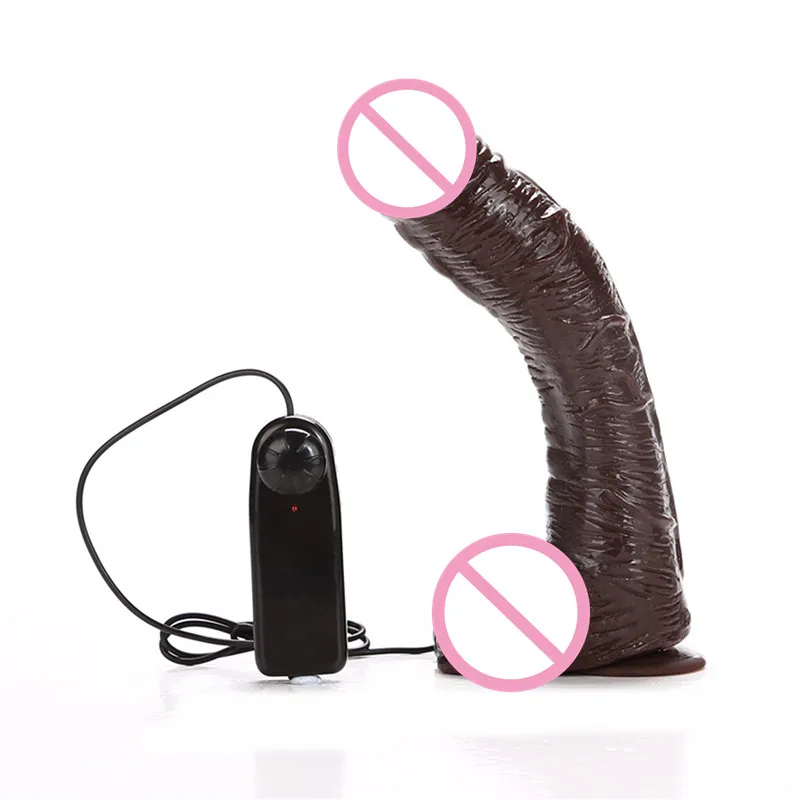 11 5 Inch Realistic Silicone Vibrating font b Dildo b font Suction Base Balls Lifelike Sex