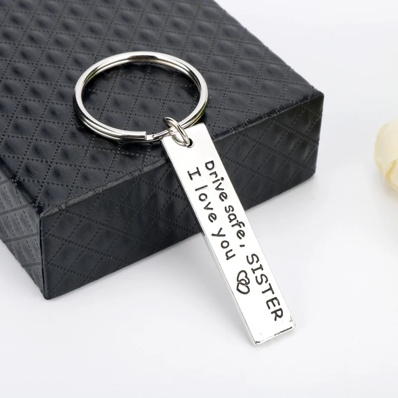 Ldurian Drive Safe Keychain Brother I Love You Keychain Gift for Brother Family Jewelry