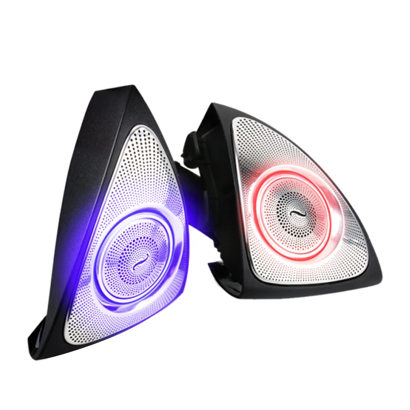 Car interior 64 colors LED ambient light 3D rotary tweeter speaker Burmester for Mercedes-Benz C-class 809 Facelift