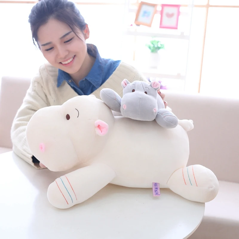 1 шт. 28/40/50 см Kawaii Hippo плюшевые куклы Мягкие Пуховые хлопковые подушки в виде