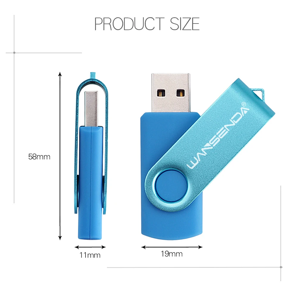 WANSENDA, вращающийся USB флеш-накопитель, металлический флеш-накопитель, 16 ГБ, 32 ГБ, Usb флешка, 4 ГБ, 8 ГБ, 64 ГБ, 128 ГБ, 256 ГБ, флешка, флеш-карта памяти