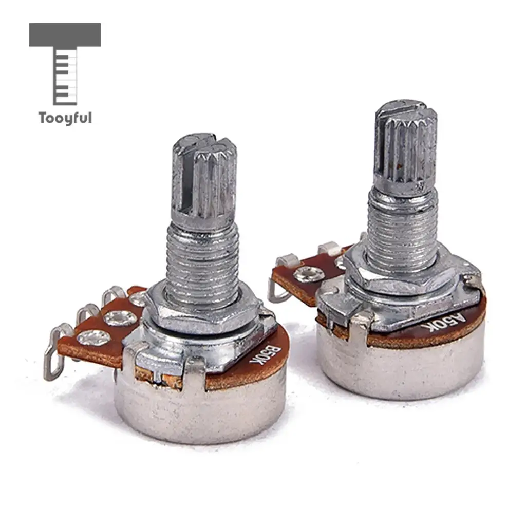 Guitar Potentiometer A50K B50K Split Shaft Linear Taper Volume Tone Pot