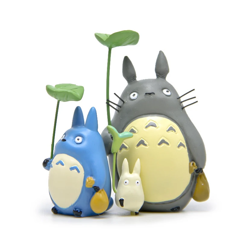 

1pcs Totoro With Leaf Action Figure Toys Studio Ghibli Miyazaki Hayao Anime My Neighbor Totoro PVC Figure Collection Model Toy