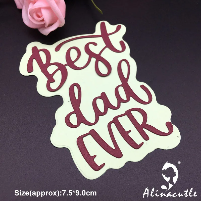 Штампованная металлическая резка best dad's day Скрапбукинг альбом papercraft ручная