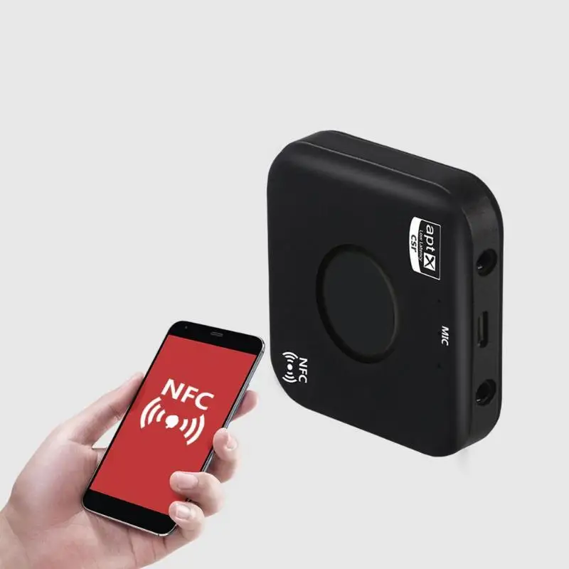 

VODOOL B7 Plus Wireless Bluetooth 4.2 Receiver APTX LL Dual Port Audio NFC Touch Control Music Stereo Adapter for Laptop Car