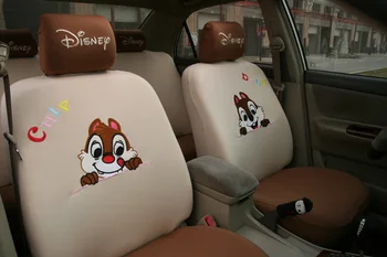 

10pcs Cute Squirrel Cartoon Car Seat Covers Four Seasons Cartoon Universal Seat Decoration Protector for Women Girls Car-Styling