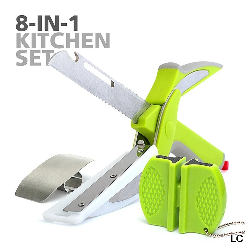 6 in 1Scissors Kitchen Set Detachable Knife Vegetable Meat Chopper Food