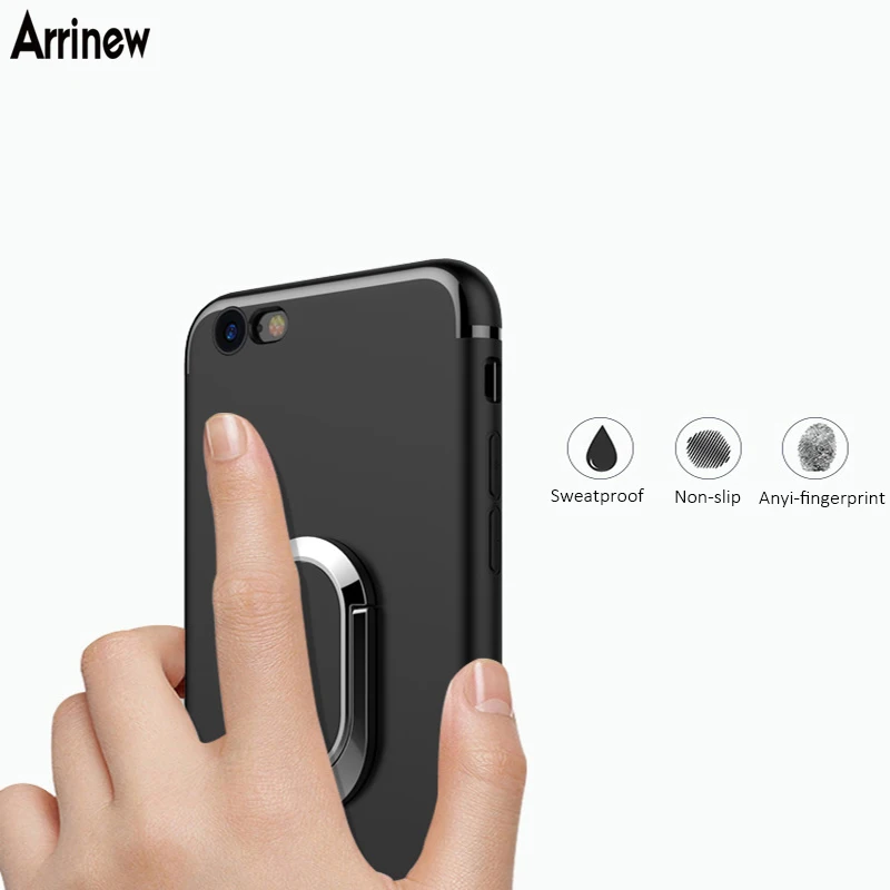Arrinew чехол для телефона iPhone 7 8 Plus X Мягкий силиконовый кольцо держатель магнитный