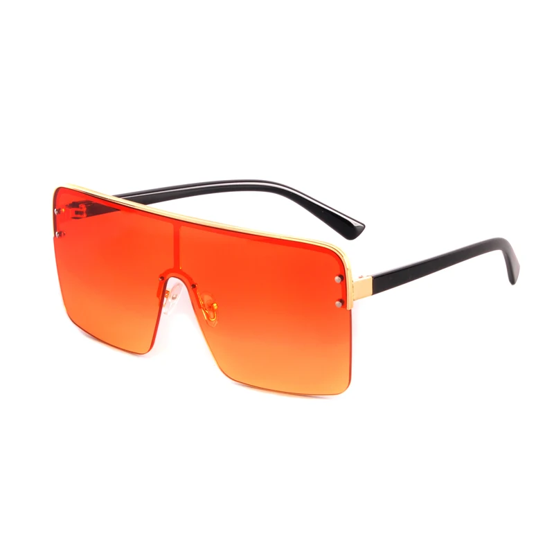 Модные квадратные солнцезащитные очки больших размеров для женщин, брендовые дизайнерские винтажные градиентные синие розовые солнцезащитные очки для женщин и мужчин, очки UV400
