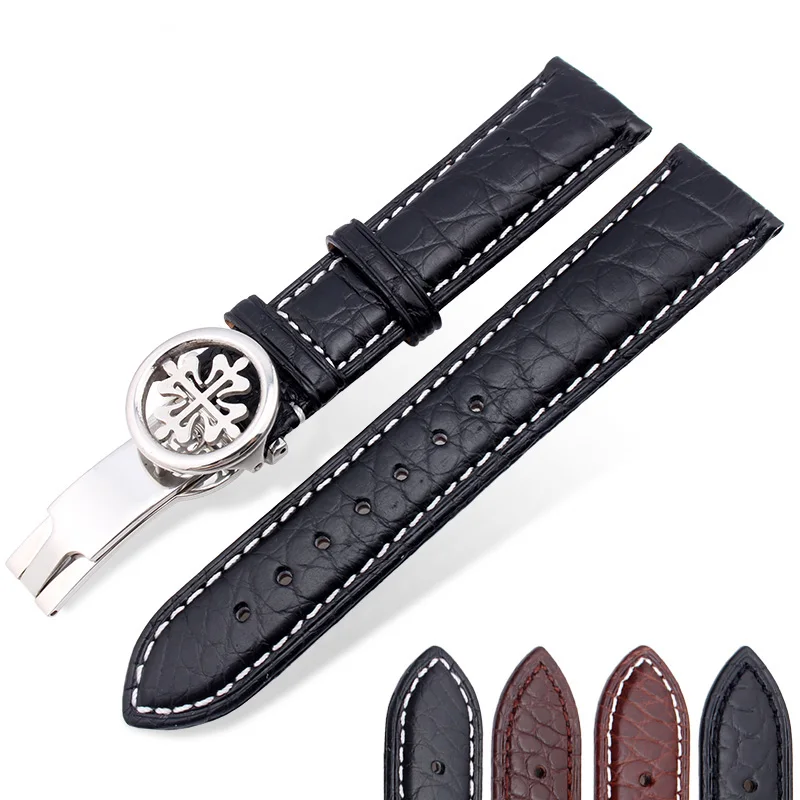 Ремешок HUXIE из крокодиловой кожи Подходит для наручных часов patek philpe мужской