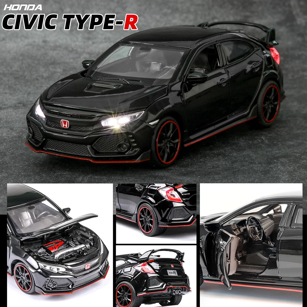 1:32 Honda Civic музыкальная с подсветкой машина Diecasts игрушечный транспорт Горячая колесная модель автомобиля с машиной Горячая дверь колеса может быть открытая игрушка