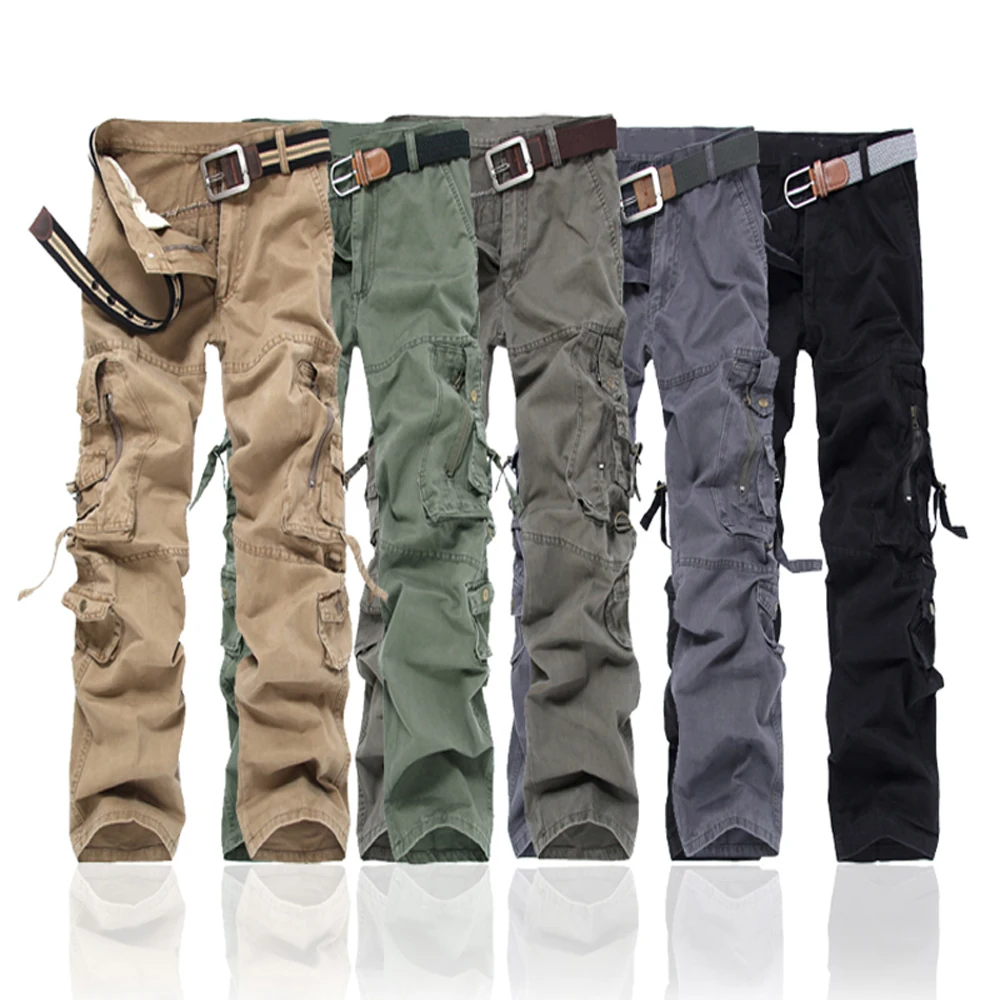 Военные тактические мужские брюки-карго Свободные мешковатые брюки Pantalones комбинезоны армейские тренировочные брюки для мужчин большого размера