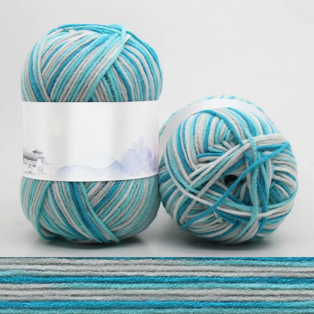 1P/50g DIY Knitting Crochet Sweaters Milk Soft Baby Cotton Wool Yarn Hand Knitted Yarn DIY Craft Knit Sweater Scarf Hat - Цвет: 26