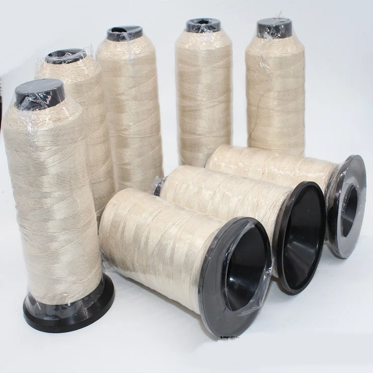 

PTFE glass fiber line high temperature resistant flame retardant sewing thread beige 0.25mm insulated wire 200g/roll