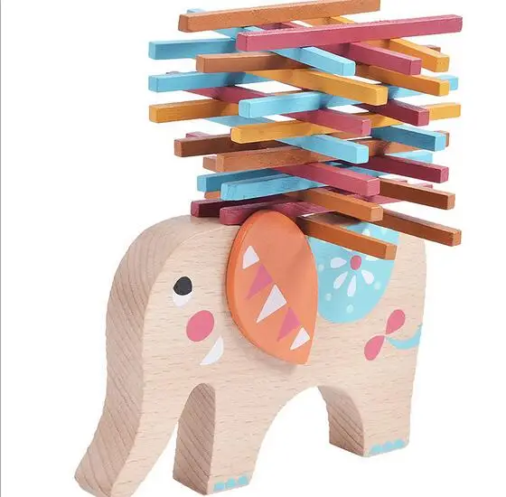 Цвет stick игры деревянные слон верблюд бревне родитель-ребенок игра Детская Развивающие игрушки - Цвет: Светло-желтый