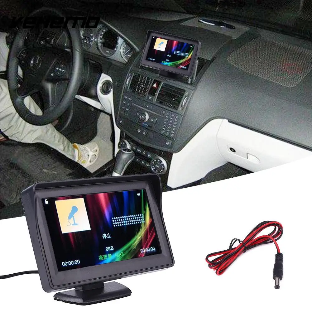 

4.3 inch LCD Dispaly Intelligent Car Rear View Monitor DVD DVR Reversing Backup Rear View Camera Universal For All Cars