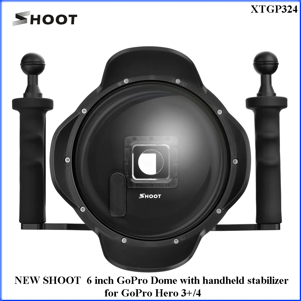 

NEW SHOOT 4 inch GoPro Dome XTGP324 with extra LCD screen clip for GoPro Hero 3+/4( fit with the original GoPro waterproof case)