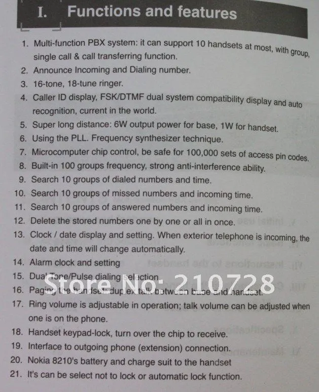 Functions and Features 