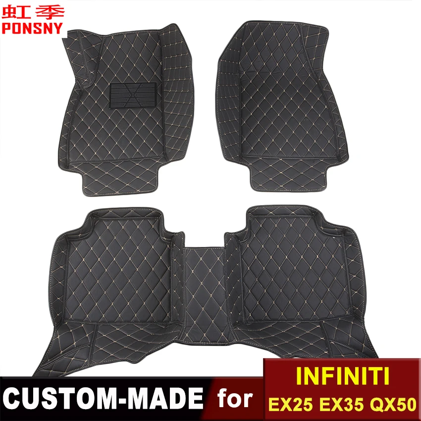 Car Floor Mats Customized for Infiniti EX25 EX35 QX50 3D Floor Carpets